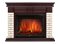 Комплект электрокаминов с искусственным камнем Electrolux EFP/P-3320RLS с порталом Firelight Bricks 30 кирпич бежевый/тёмный дуб M134381 - фото 4743481
