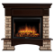 Пристенный электрокамин Electrolux EFP/P-2720RLS с порталом Firelight Forte Wood 25 камень коричневый, шпон темный дуб M135407 - фото 4745012
