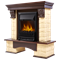 Угловой электрокамин Electrolux EFP/P-1020LS с порталом Firelight Forte Classic U (угловой) камень бежевый, темный дуб M134368 - фото 4748462