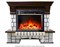 Каменный камин (портал+очаг) InterFlame Exter/Экстер угловой с очагом Jupiter FX M Brass/Black M110051 - фото 4748491