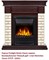 Классический портал для камина Firelight Bricks Classic кирпич Бежевый/шпон Тёмный дуб M98547 - фото 4759455