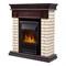 Классический портал для камина Firelight Bricks Classic кирпич Бежевый/шпон Тёмный дуб M98547 - фото 4759456