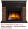 Широкий портал Firelight Bricks Wood 25 камень темный, шпон венге M231500 - фото 4759711