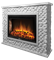 Широкий портал Firelight Quadro 30 камень песчаник античный белый, белая эмаль M231557 - фото 4760069