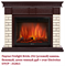 Угловой широкий портал Firelight Bricks 25U (угловой) камень бежевый, шпон темный дуб M231409 - фото 4761298