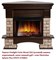 Угловой широкий портал Firelight Forte Wood 25U (угловой) камень коричневый, шпон темный дуб M231585 - фото 4761310