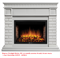 Угловой широкий портал Firelight Bricks 30U (угловой) камень белый, белая эмаль M231475 - фото 4761369