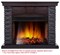 Угловой широкий портал Firelight Porto 30U (угловой) камень черный, шпон венге M231479 - фото 4761378