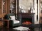 Угловой широкий портал Firelight Porto 30U (угловой) камень черный, шпон венге M231479 - фото 4761379