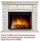 Угловой широкий портал Firelight Porto 25U (угловой) камень белый, шпон белёный дуб M231413 - фото 4761420