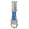 Задвижка шиберная ножевая DN GVKR3131E-2W-Fb-2P Ду100 Ру16 двусторонняя, межфланцевая, клин - однодисковый, шпиндель - выдвижной, корпус - нержавеющая сталь, уплотнение - EPDM, с пневмоприводом D040-07947 - фото 5370484