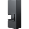 Готовый дровяной каминокомплект Kratki SIMPLE Box черный с топкой BS, левый угол M130515 - фото 5562477