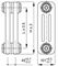 Стальной трубчатый радиатор 3-колончатый IRSAP TESI RR3 3 0565 YY 01 A4 02 1 секция M130732 - фото 5637740
