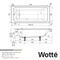 Ванна чугунная WOTTE Line 1600х700х392, Line 1600x700 T0041555 - фото 6093197