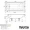 Ванна чугунная WOTTE Line 1500х700х392, Line 1500x700 T0041554 - фото 6093424
