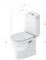 Унитаз компакт SANITA LUXE Best Luxe сидение микролифт с бирюзовой крышкой T0024237 - фото 6097031