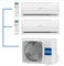 Мульти сплит-система на 2 комнаты Haier LEADER Super Match 2U50S2SM1FA-3/AS09TS6HRA-M*2шт M223716 - фото 6204299